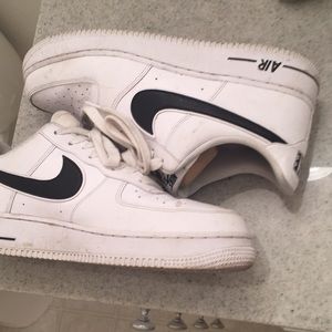 White air force 1 with white swosh